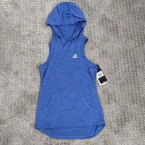 Adidas hooded tank purple NWT